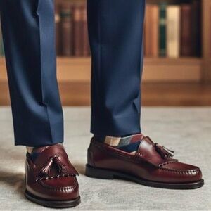 G.H. BASS & CO. Weejuns Layton Kiltie Moc Leather Tasselled Loafers Men's Size 9